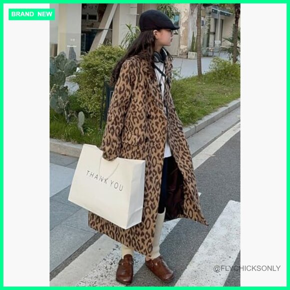 Wool Blend Long Pea Coat Double Breasted Notched Lapel Trench Overcoat - Picture 4 of 7